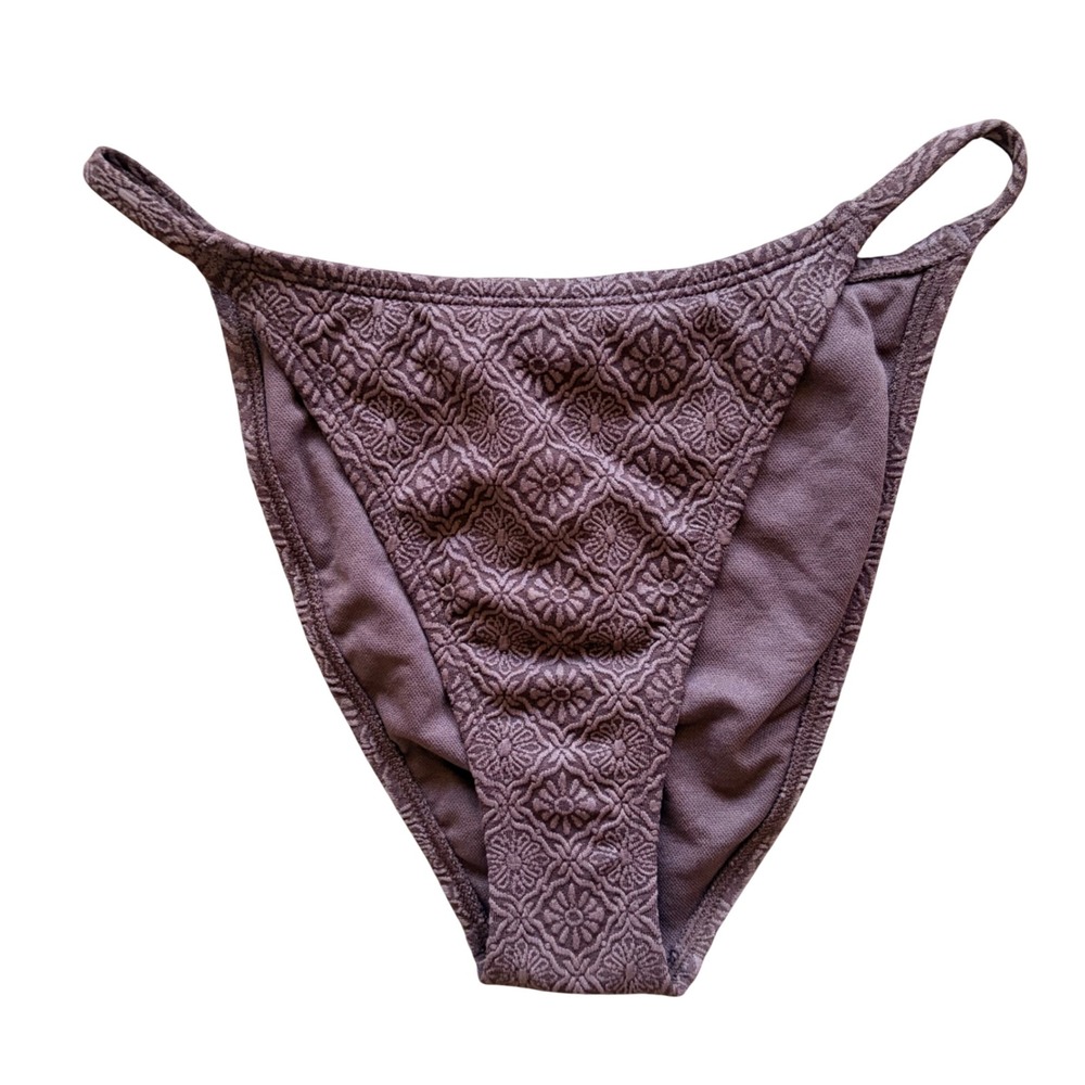 Wild Fable Textured Brown Low Rise Extra Cheeky Swim Bikini Bottoms 0-2‎ XS NWT